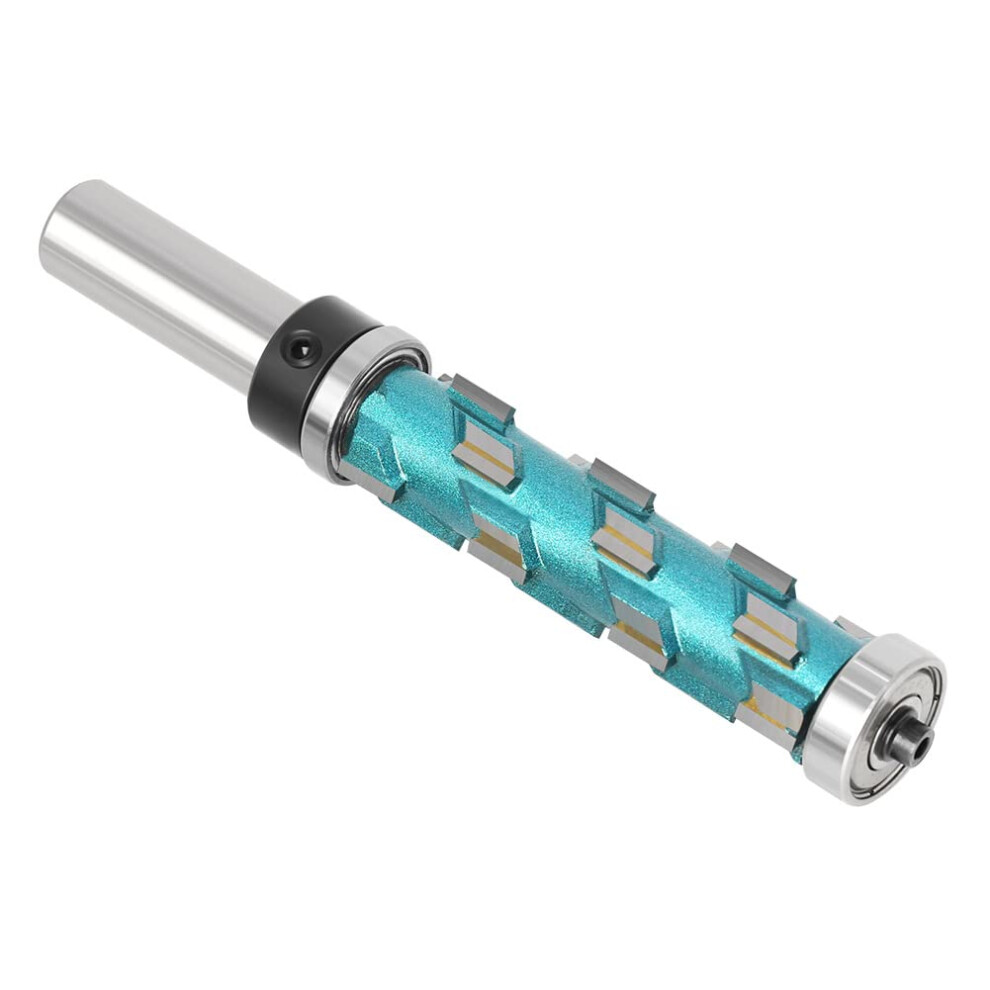 Spiral Flush Trim Router Bit Set With Double Bearings, 1/2In/12Mm Shank, Blue, 12Mm Diameter, 65Mm Length 9119770726117