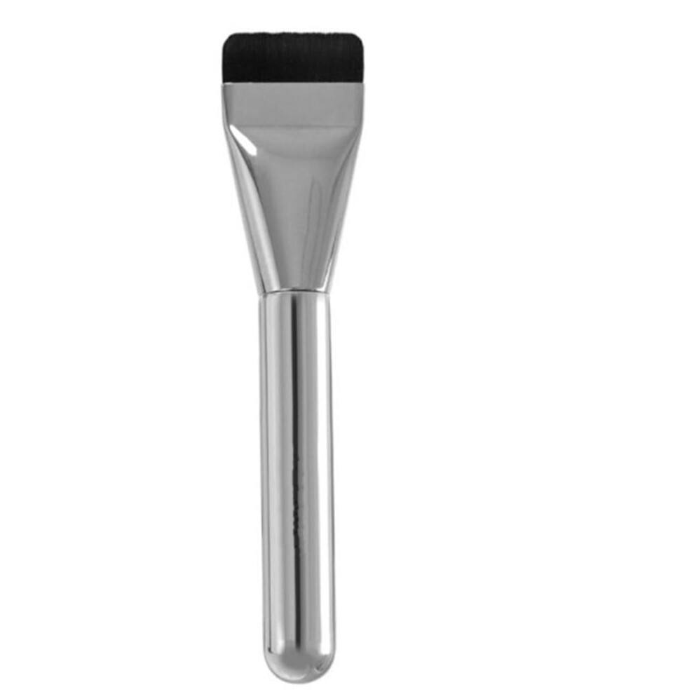 Cream Flat Foundation Brush For Flawless Blending Liquid Makeup With Durable Synthetic Bristles