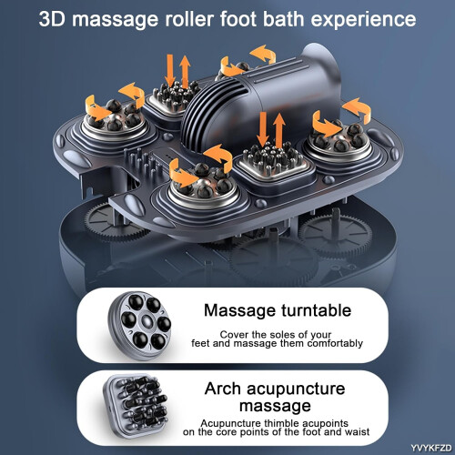 Heated Foot Spa Bath Massager with Red Light, Temperature Control and Bubbles  White 2