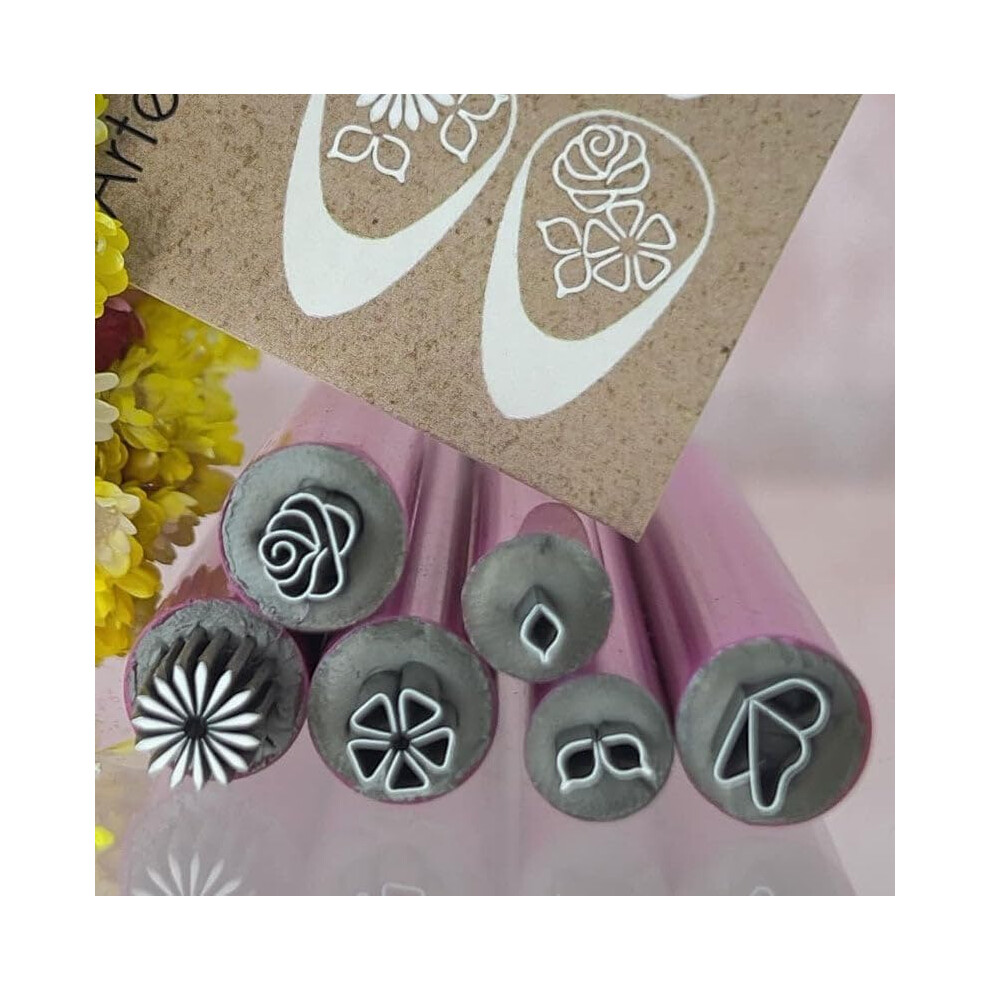 Pink 6Pcs Precision Nail Art Stamp Pen Set With Fine Tip And Quickdry Ink For Diy Nail Designs