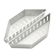 BBQ Grill Basket Set for Charcoal Smoking, Aluminized Steel Briquette Holder, Rich Smoke Flavor
