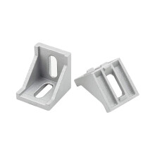 10pcs Aluminum 2020 Corner Bracket 20x20 L Connector for CNC 3D Printer Frames Silver 20x20x17mm