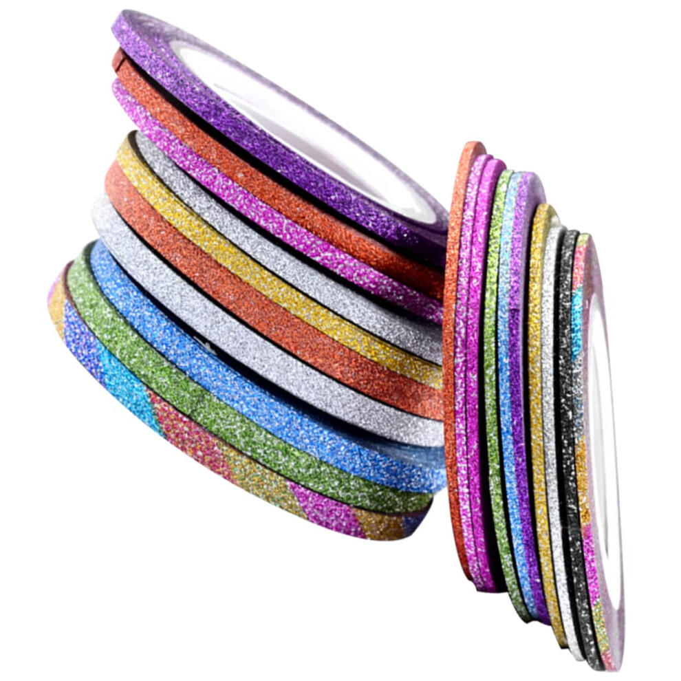 30pcs Self Adhesive Nail Striping Tape Set for Precise Nail Art and Metallic Gel Manicure