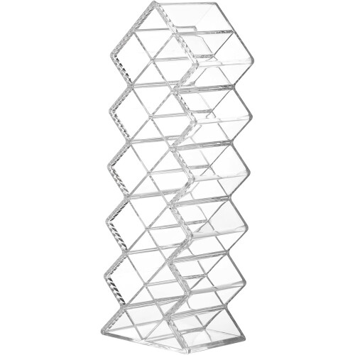 Cosmetic Display Stand, High Quality Acrylic Stackable Fish Shape Lipstick Tower, Clear Lip Gloss Organizer, Elegant Design, Solid Acrylic Material, L