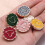 10Pcs Heart Button Round Metal Button with Hole for-Black M 6