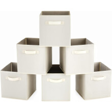 Storage Solutions, Foldable Fabric Storage Cubes, Set Of 3, Heavy-Duty Polypropylene Material, Space-Saving Storage For Closet And Toys Storage, Versa