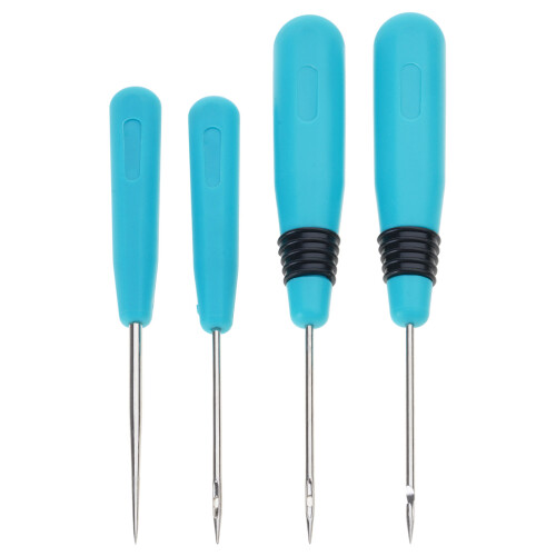 4 Pcs Sewing Awl Handmade Leather Tool Stitcher Sewing Awl-Blue