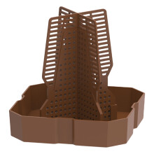 Plastic Reptiles Food Dish Promotes Natural-Reddish Brown large