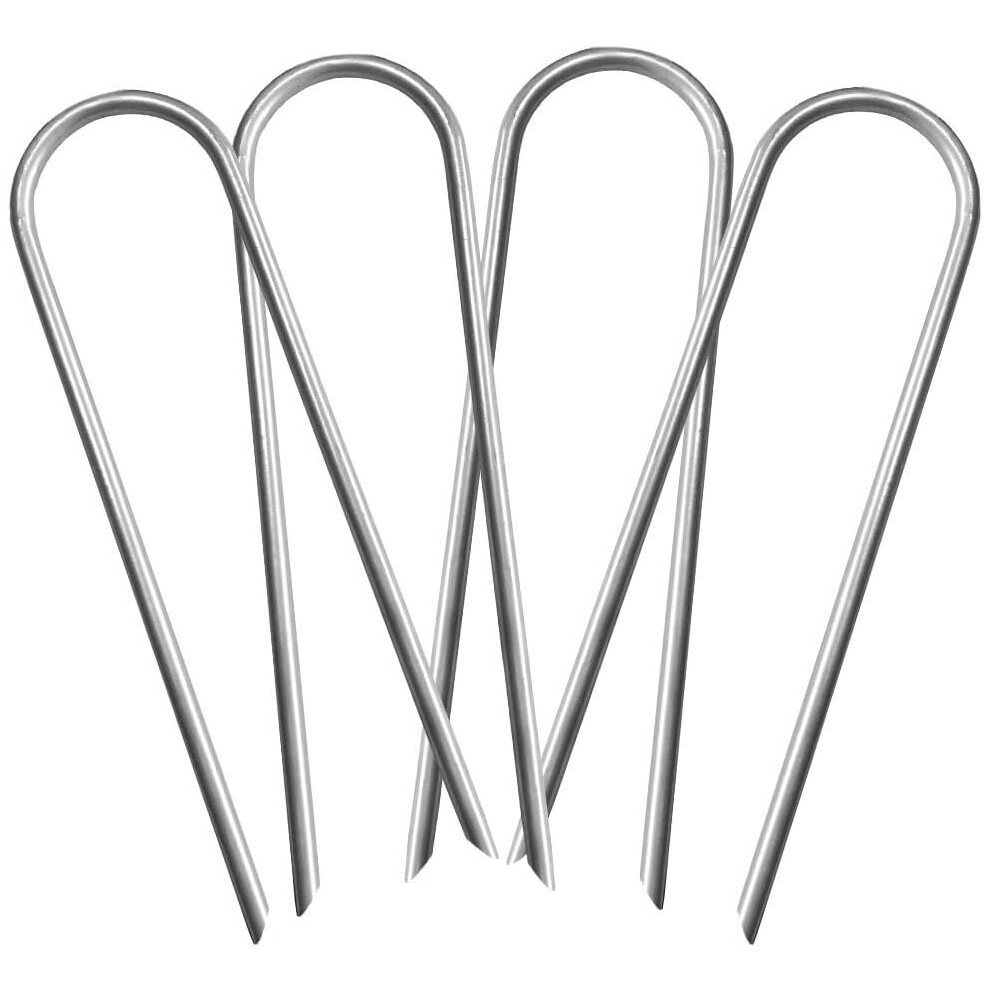 Safety Stakes For Trampolines, Weather Resistant Galvanized Steel Ensuring Durability, U-Shaped Stakes Provide Secure Anchoring In All Conditions 9454554516745