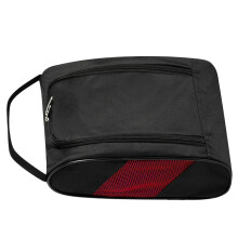 Golf Shoe Carrier Travel Bag, Breathable Red Shoe Bag With Zipper, Ventilated Golf Shoe Carry Bag
