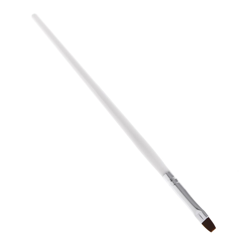 UV Gel Nail Brush Flat Tip for Precision Nail Art Manicure Pedicure Home and Professional Use