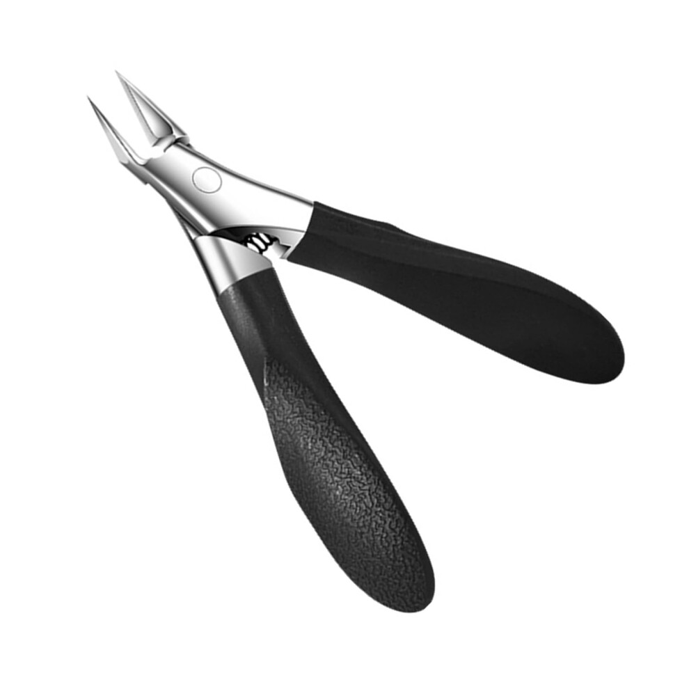 Black Stainless Steel Toenail Clipper For Ingrown Nails With Precision Cutting And Nonslip Grip