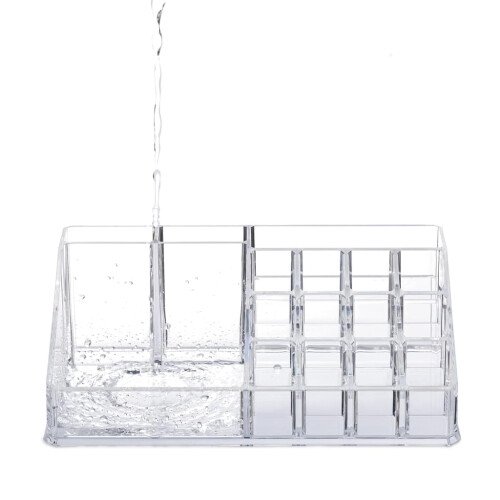 Crystal-Clear Material Clear Makeup Organizer, Spacious Storage For Your Beauty Essentials 2
