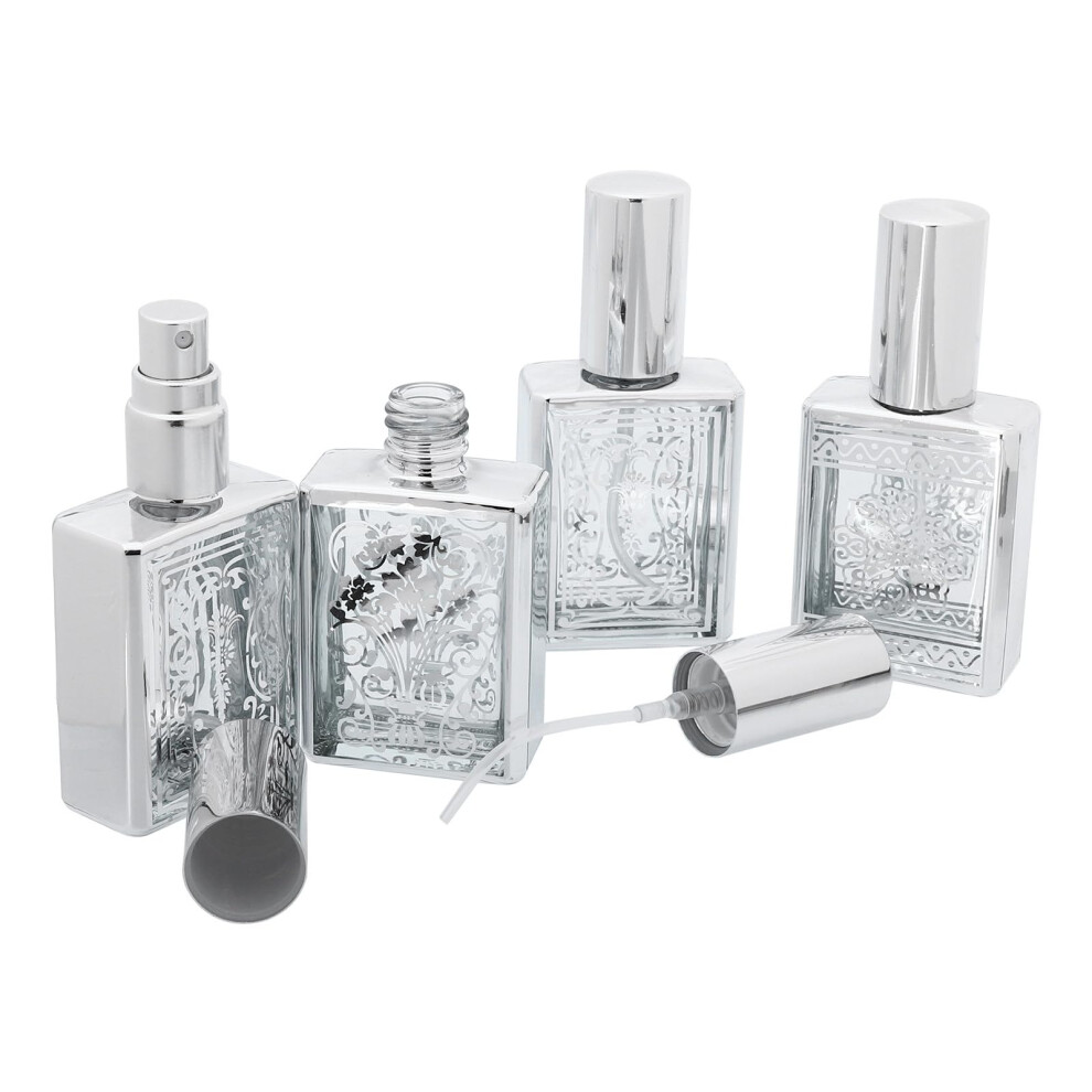 Refillable Perfume Spray Bottles 4PCS Fine Mist Leakproof Glass Travel Fragrance Atomizer Set