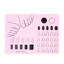 Acrylic Nail Art Practice Mat with Spill Resistant Surface for Home and Salon, 11x8 Inch Pink