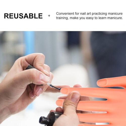 Nail Practice Hand with Realistic Flexible Design for Beginners and Salon Manicure Training 1