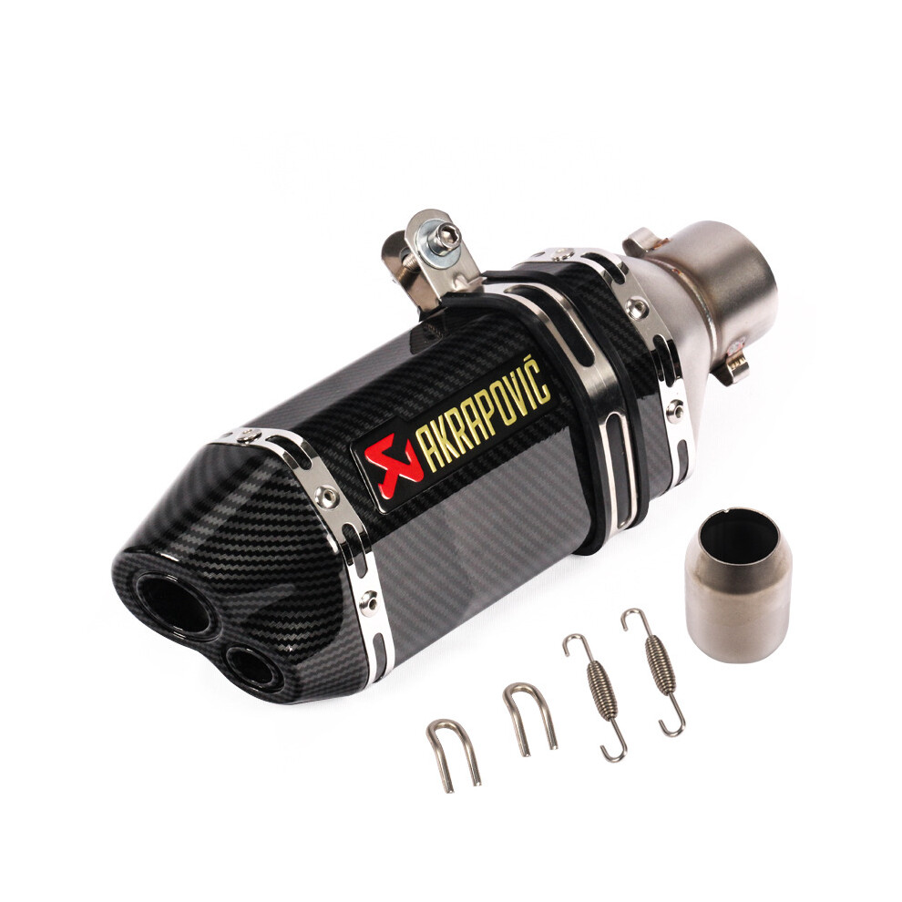 Trendy Carbon Fiber Exhaust Muffler for Street/Sport Motorcycles and Scooters, Universal Fitment With Removable Db Killer for 38-51mm Pipes,