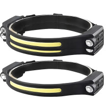 Head Torch Rechargeable Waterproof LED Headlamp With Flash Modes For Hiking Camping Hard Hat Fishing 2 Pack