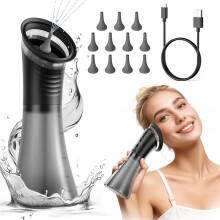 Electric Ear Wax Removal System Water Powered Ear Cleaning Tool with Irrigation Flusher 3 Pressure Settings Safe