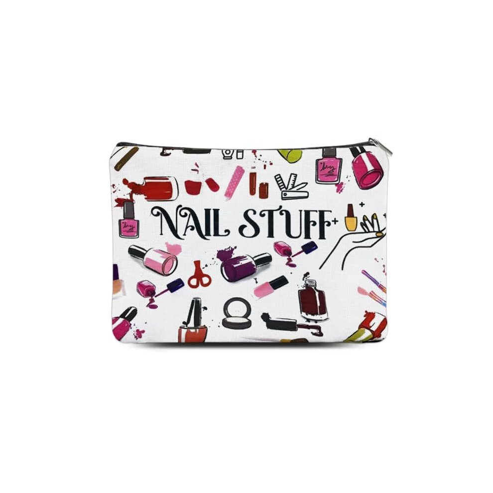 Nail Polish Organizer Makeup Bag for Women with Spacious Storage and Stylish Travel Design