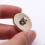 10Pcs Round Metal Button with Hole Heart Button Sewing-White S 5