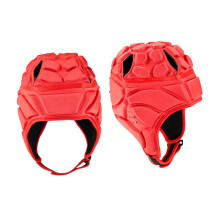 Rugby Headguard Soft Rugby Helmet Padded Scrum Cap Unisex Red For Rugby And Flag Football