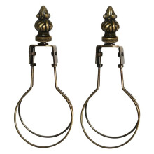 Lampshade Adapter Brass Clip  Light Bulb Clip Adapter Includes Decoration Finial, Spring Clip for Light Bulb