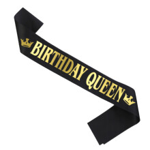 Écharpe d'anniversaire sur le thème royal, design unisexe, confortable à porter sans épingles, qui attire le regard sur toutes les tenues,