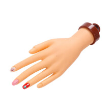 Nail Practice Hand with Realistic Proportions, Reusable Manicure Training Hand for Nail Art Beginners