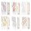 Set van 6 gebogen veelkleurige-Vergulde champagne 3