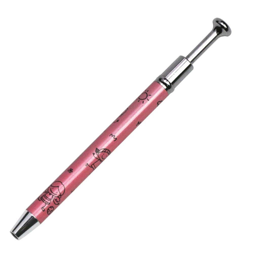Red Cotton Claw Nail Art Stamper with Precision Manicure Cleanup Pen Dual Function Tool