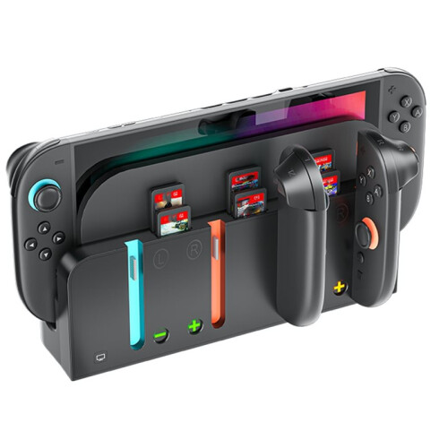 For  2 Console Storage Charging Dock for NS2 Left and Right Controller Charging Dock and Can Store Game Cartridges 1