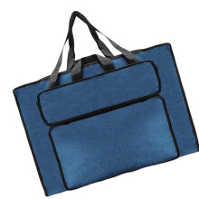 Kleine kunstmaptas met handvat, aquarelverf, draagtas,-Blauw