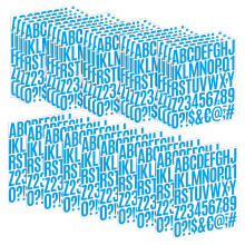 Glinsterende letternummersticker Grote lettersticker voor-Blauw