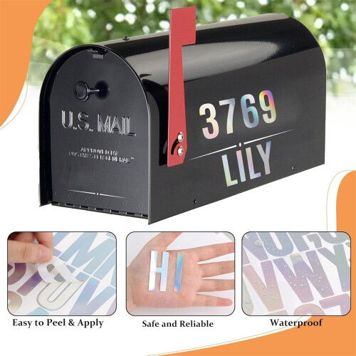 30 vellen glinsterende letternummer sticker goud glitter-Rood 1