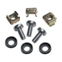 Intellinet Cage Nut Set (50 Pack) M6 Nuts Bolts and Washers Suitable for Network Cabinets/Server Racks Plastic Storage Jar Lifetime Warranty