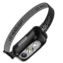 LED Rechargeable Head Torch With Adjustable Headband Waterproof Outdoor Use For Camping Running Hiking