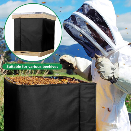 Bee Hive Winter Wrap Waterproof Windproof 600D Oxford Insulation Cover with Adjustable Fit 2