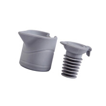 Leak Proof Wine Bottle Seal Multicolored Silicone Stoppers-Gray