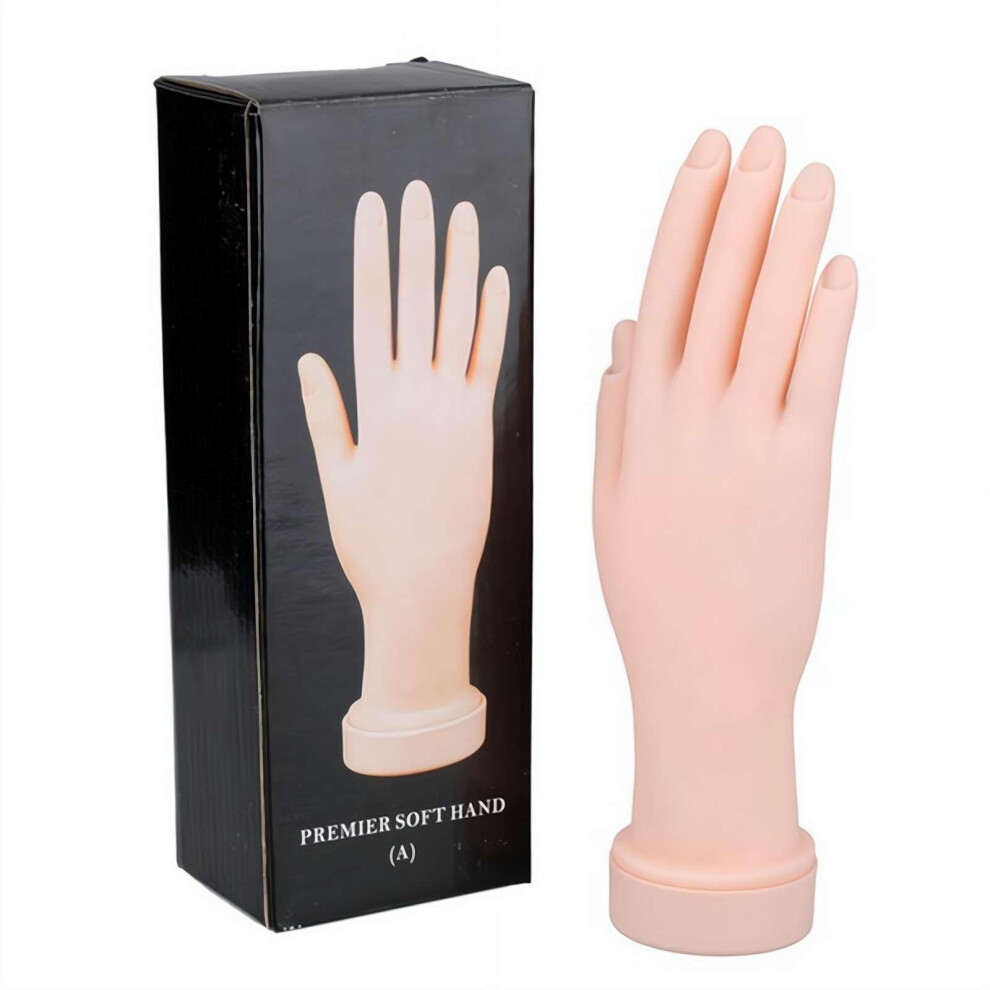 Nail Practice Hand with Realistic Silicone Texture and Removable Nails for Acrylic Nail Training