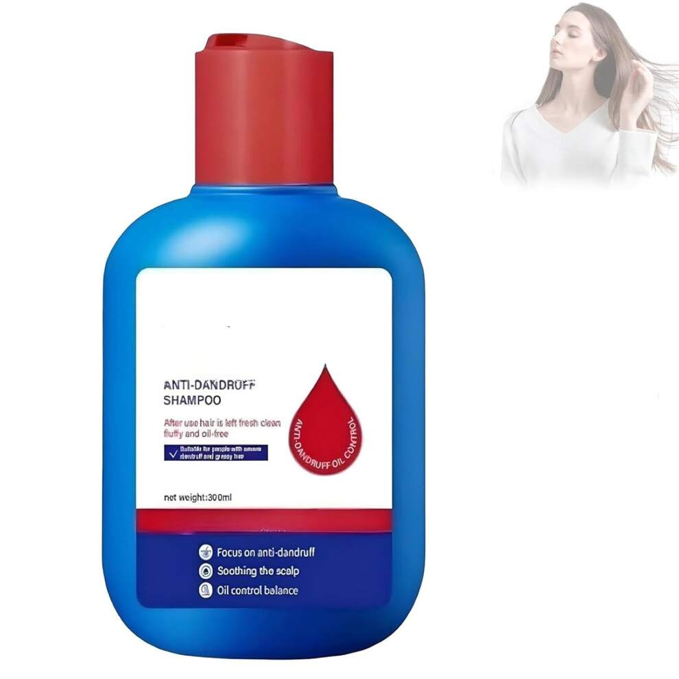 Anti Dandruff and Oil Control Shampoo 300ml for Men and Women with Deep Scalp Cleansing