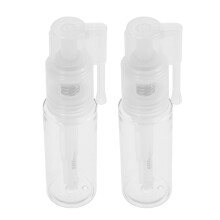 2pcs Powder Spray Bottle 50ml Clear Plastic Talcum Powder Dispenser with Rotating Spout for Hair and Crafts