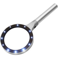 Vergrootglas met optische kwaliteit, verlichte lens, instelbare verlichting, 3,3 inch vergrotingslens, ergonomisch ontwerp, vergrootglas met licht