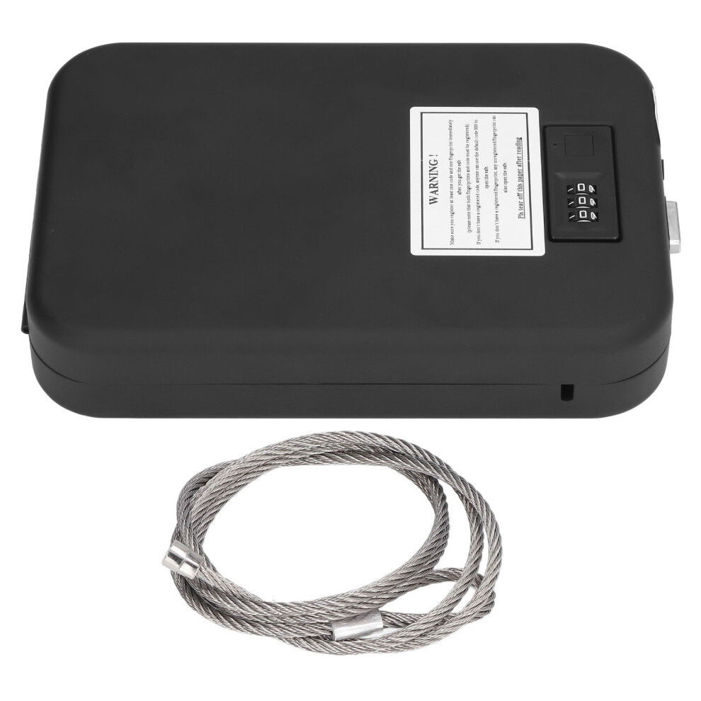 Compact Fingerprint Safe Box With Mechanical Unlock, Secure Steel Lock Box For Home And Travel Use, Lightweight Yet Strong 9454554079479
