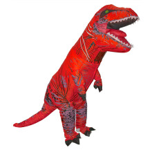 Fácil de usar, fantasia divertida para cosplay de Halloween com soprador embutido, fantasia inflável de T-Rex, fantasia inflável de dinossauro