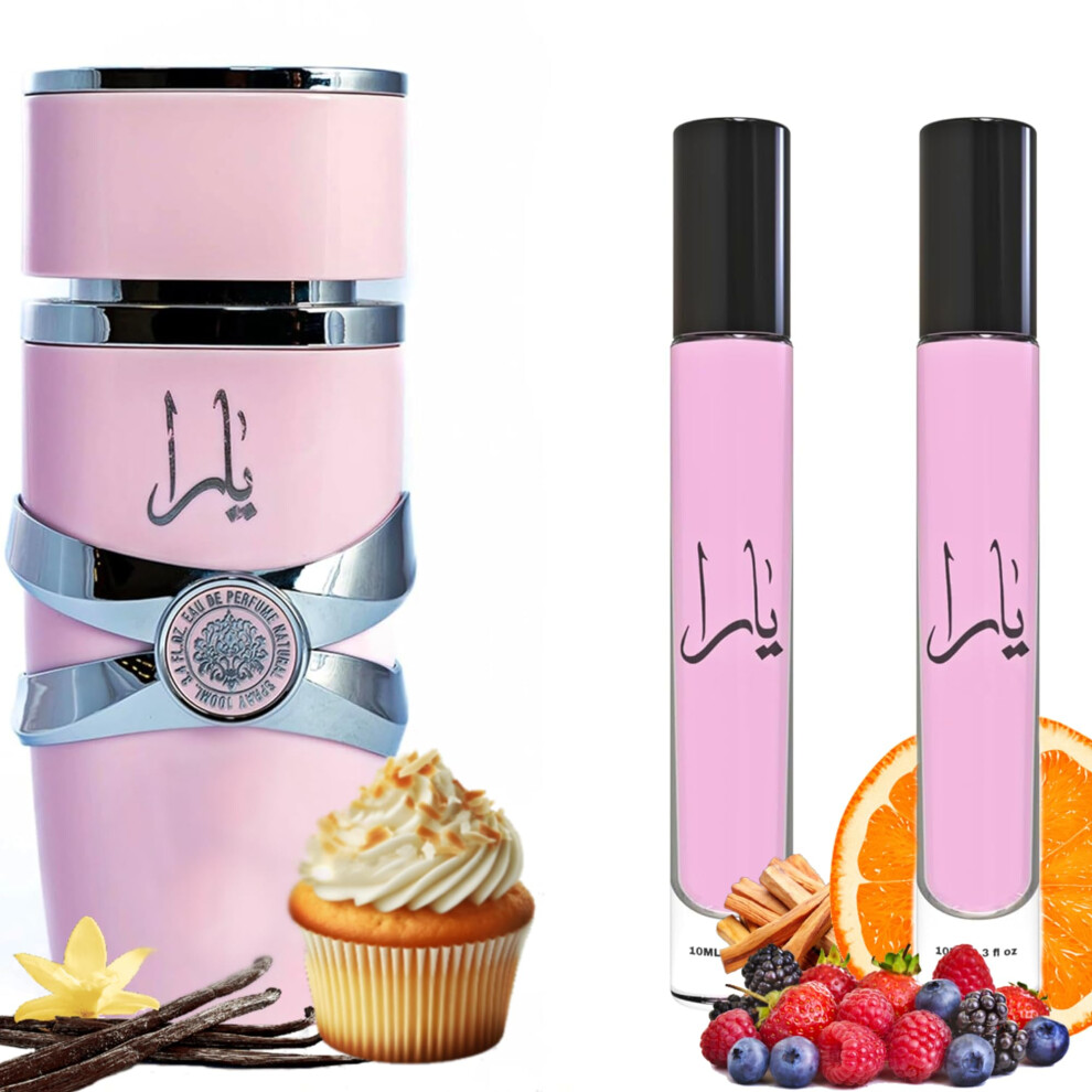 Women's Roll On Perfume â Long Lasting Fruity Vanilla Aroma â Travel Size Arabic Fragrance Oil 2x10ml
