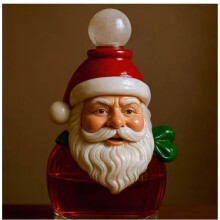 (Whiskey bottle) Santa Claus Glass Whiskey Bottle Transparent Sealed High Borosilicate Glass Decanter