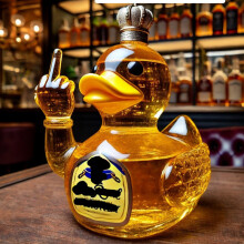 (Style Five (Crown); Whiskey Bottle, Style Five (Crown)) New Whiskey Duck Bottle Middle Finger Duck Whiskey Bottle