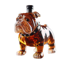 (Dog, Dog) Bulldog Shaped Whiskey Bottle