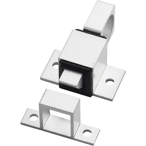 Automatic Door Latch for Sash Doors, Self Closing Bolt with Adjustable Install and Durable Aluminum 1